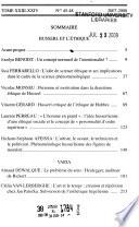Études phénoménologiques