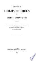 Études philosophiques et Études analytiques