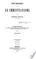 Etudes philosophiques sur le christianisme ...