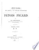 Études pour servir à un glossaire étymologique du patois picard