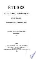 Etudes religieuses, historiques et littéraires