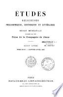 Etudes religieuses, historiques et littéraires