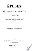 Etudes religieuses, historiques et littéraires