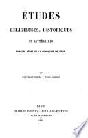 Etudes religieuses, historiques et littéraires