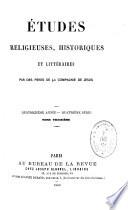 Etudes religieuses, historiques et littéraires