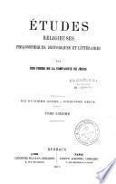 Etudes religieuses, historiques et littéraires