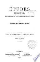 Etudes religieuses, historiques et littéraires