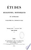 Études religieuses, philosophiques, historiques et littéraires