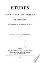 Études religieuses, philosophiques, historiques et littéraires