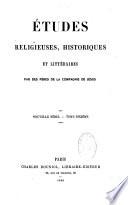 Études religieuses, philosophiques, historiques et littéraires