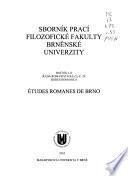 Etudes romanes de Brno