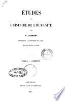 Etudes sur l'histoire de l'humanité par F. Laurent
