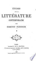 Études sur la littérature contemporaine