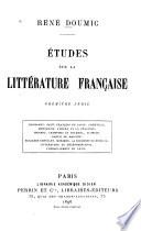 Études sur la littérature française