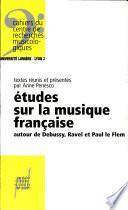 Etudes sur la musique française
