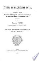 Études sur le régime dotal
