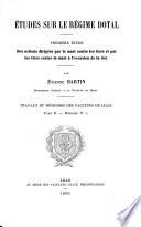 Études sur le régime dotal