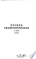 Études traditionnelles