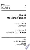 Etudes traductologiques
