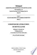 Europäische Literaturen im Mittelalter