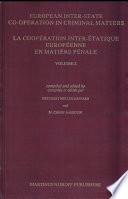 European Inter-state Co-operation in Criminal Matters