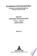 European university papers. Series 18: Comparative literature