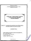 Evaluation de la qualité des services offerts dans les formations sanitaires des districts de Dakar