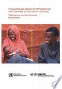 Evaluation Des Besoins Et Des Ressources De Sant Mentale Et Soutien Psychosocial