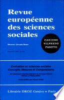 Evaluation en sciences sociales : concepts, mesures et comparaisons : XIIe séminaire interdisciplinaire du Groupe d'étude Raison et rationalités : actes