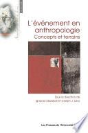 Evénement en anthropologie L'