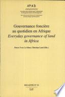 Everyday governance of land in Africa