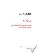 Ex nihilo: L'introduction en philosophie du concept de création