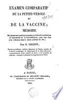 Examen comparatif de la petite-vérole et de la vaccine