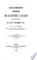 Excursion archéologique de Saintes à Luçon et retour, en août et septembre 1851