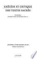Exégèse et critique des textes sacrés