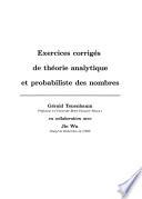 Exercices corrigés de théorie analytique et probabiliste des nombres