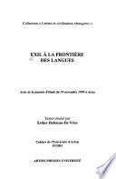 Exil à la frontière des langues
