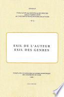 Exil de l'auteur, exil des genres