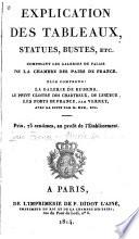 Explication des tableaux, statues, bustes, etc