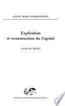 Explication et reconstruction du Capital