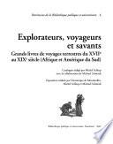 Explorateurs, voyageurs et savants