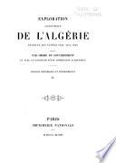 Exploration scientifique de L'Algérie pendant les années 1840, 1841, 1842: Sciences historiques et géographiques (16 v.)