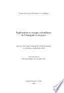 Explorations et voyages scientifiques de l'Antiquité à nos jours