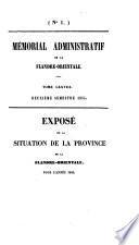 Exposé de la situation de la Province de la Flandre Orientale