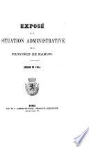 Exposé de la situation de la Province de Namur