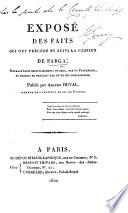 Exposé des faits qui ont précédé et suivi la cession de Parga. Ouvrage écrit originairement en grec par un Parganiote et traduit en français par un de ses compatriotes. Publié par Amaury Duval