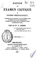 Exposé et examen critique du système phrénologique