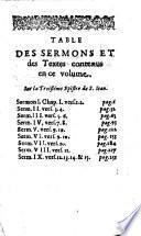 Exposition de la troisième Epistre de l'apostre saint Jean, contenant neuf sermons