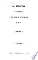 Expositions publiques de la Société d'Agriculture et de Botanique de la ville de Gand