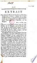 Extrait d'une lettre de M. Charrier de la Roche, prévôt-curé d'Ainay, député de la sénéchaussée de Lyon, à une personne qui paraissait étonnée de ce qu'il n'avait pas signé la déclaration d'une partie de l'Assemblée, sur la religion